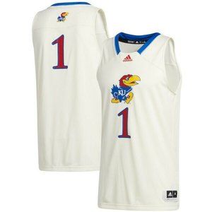 #1 SIZE LARGE Kansas Jayhawks adidas Jersey